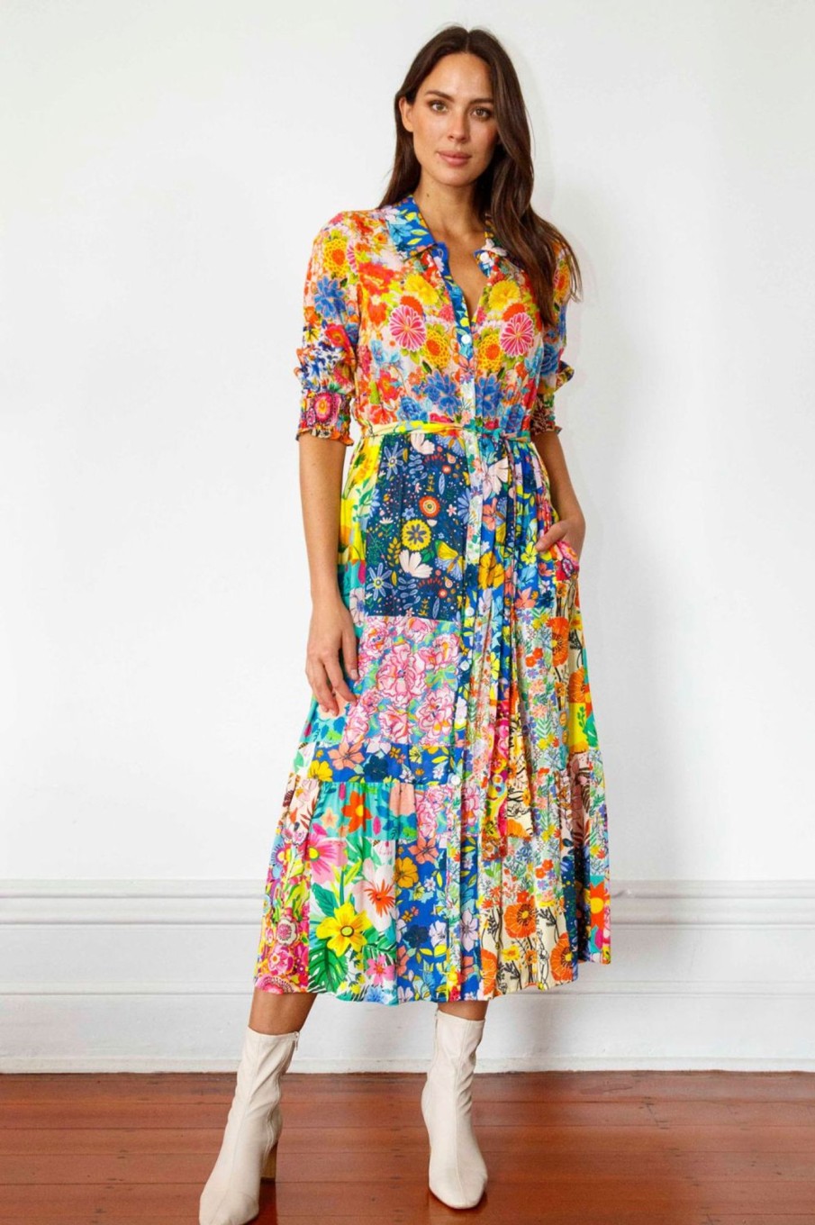 Dresses Rubyyaya | Nisiko Maxi Dress | Multi Print