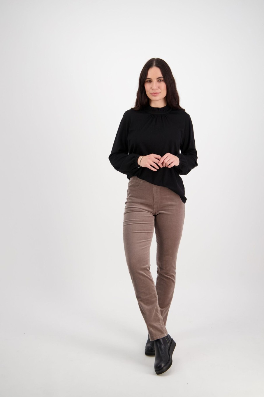 Bottoms Vassalli | Slim Leg Cord | Taupe