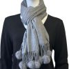 Accessories Silvermaple Boutique | Pom Pom Touch Scarf | Grey