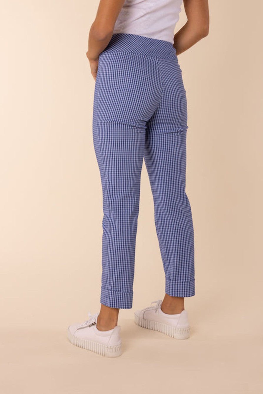 Bottoms Two T's | Gingham Pant | Cornflower