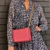 Accessories Adorne | Clara Quilt Patterned Shoulder Bag | Hot Pink