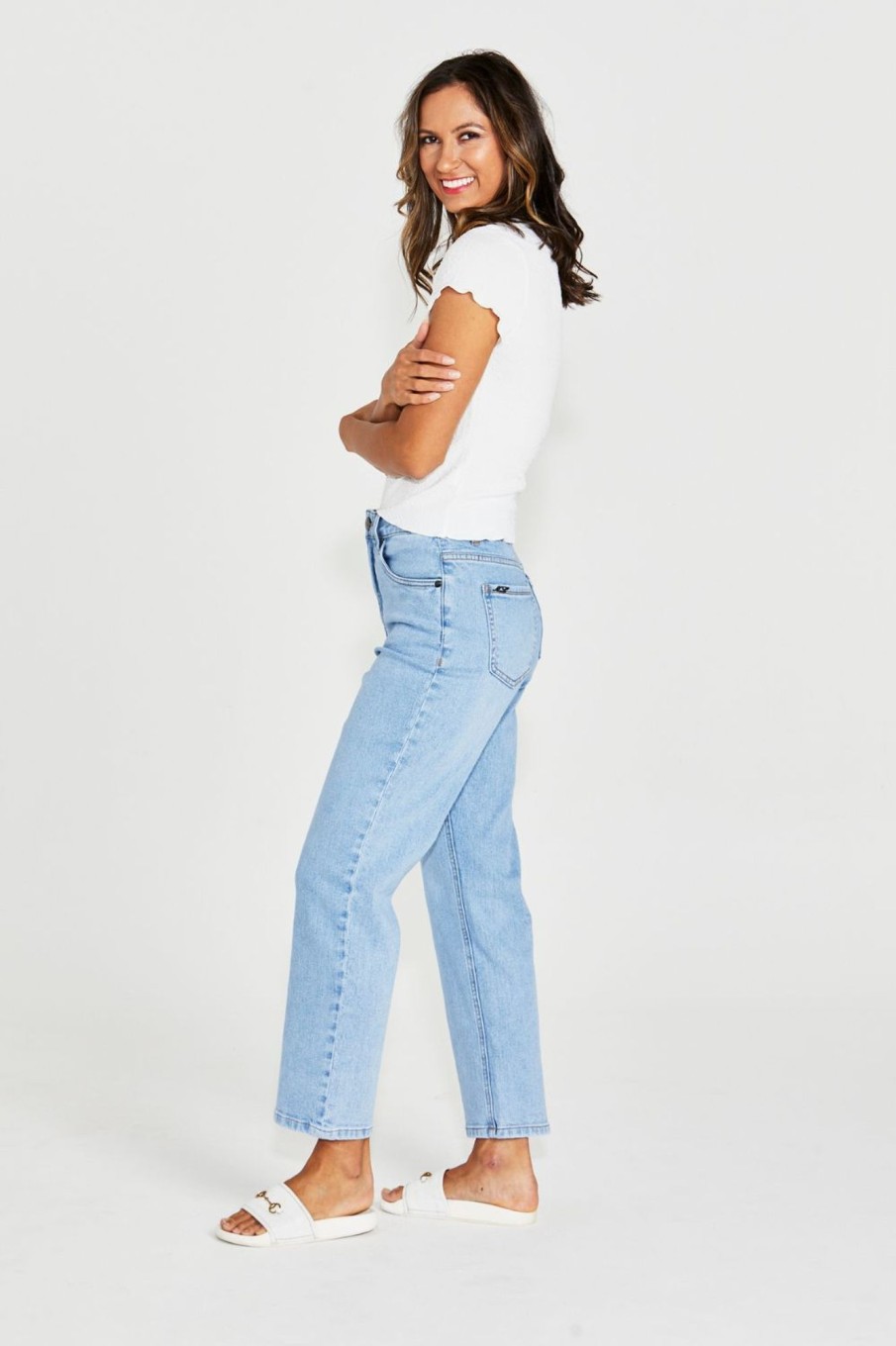 Bottoms New London Jeans | Combe Straight Leg Ankle Grazer Jean | Denim