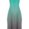 Dresses Alquema | Long Estrella Dress | Vivid Green To Shadow