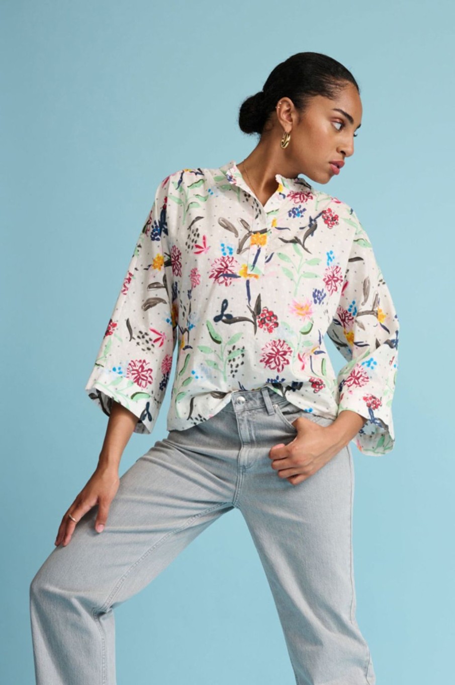 Tops Pom | Lou Garden Blouse | Bloom