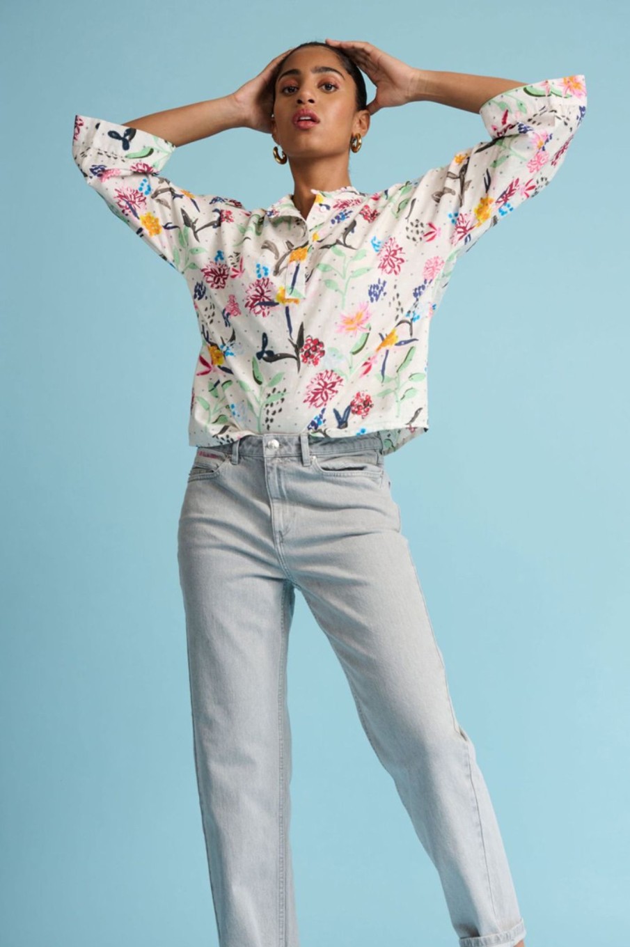 Tops Pom | Lou Garden Blouse | Bloom