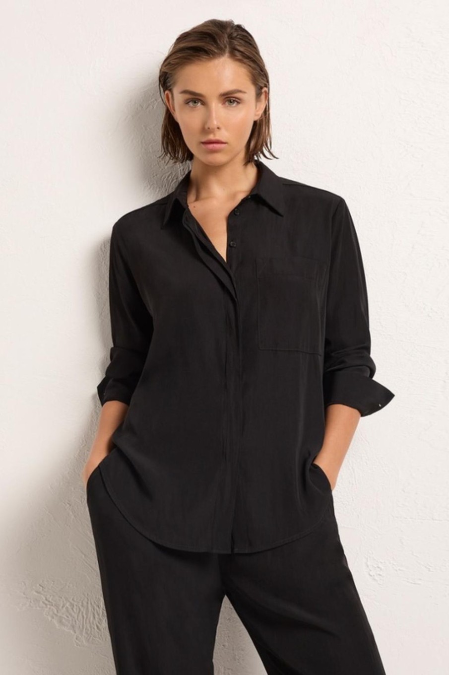 Tops Mela Purdie | Single Pocket Shirt | Black