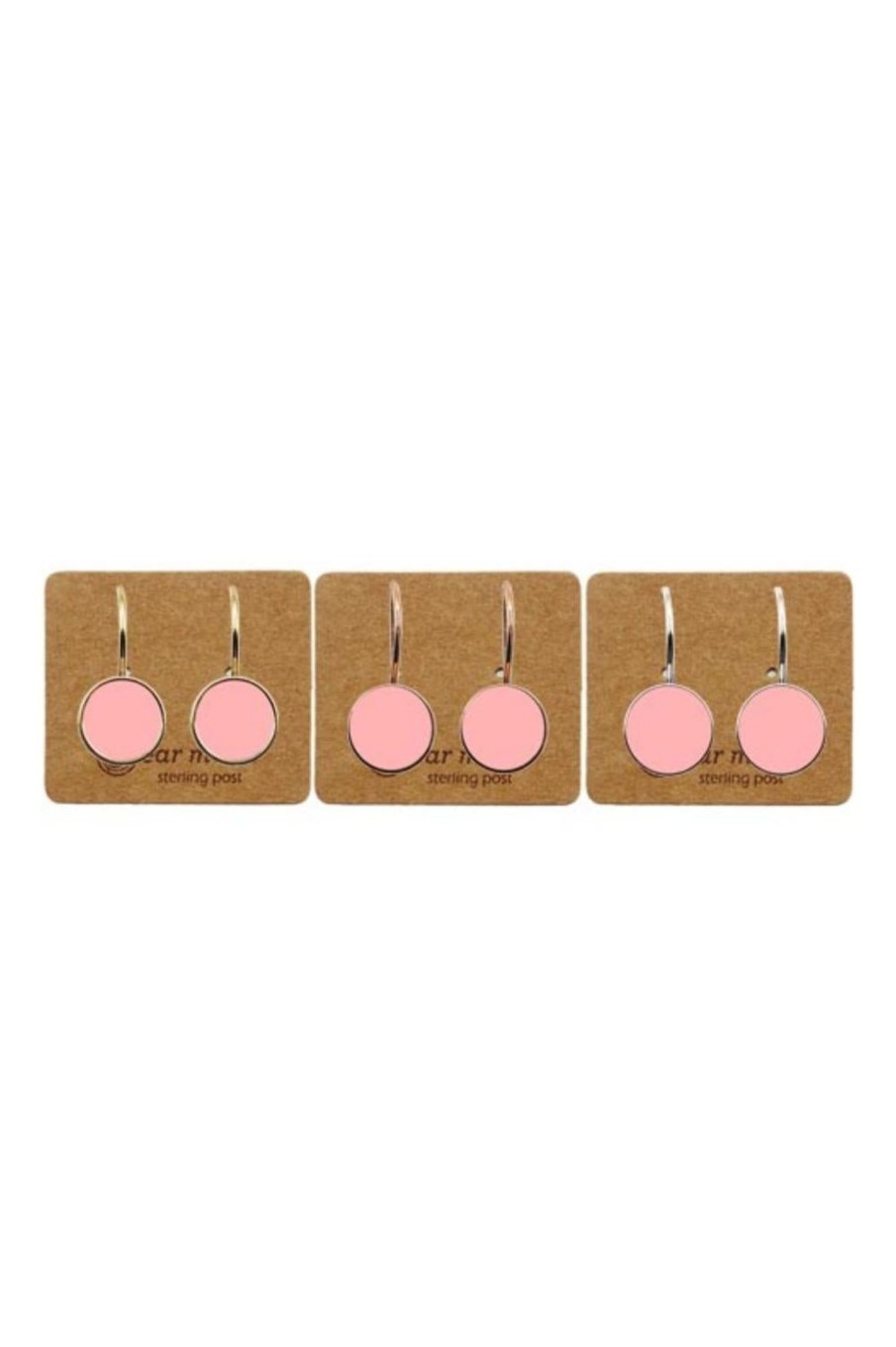 Accessories Fabienne | Ear Mints 9Mm Enamel Hook | Ballet Pink/Rose Gold