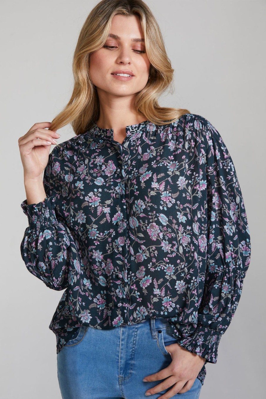 Tops Lania | Isabella Floral Shirt | Pine