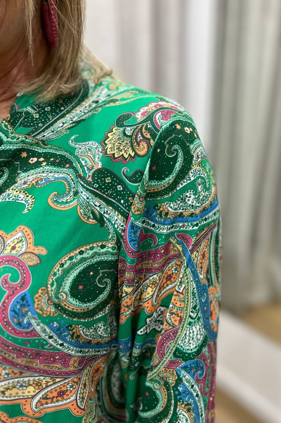 Tops Silvermaple Collection | Ginevra Paisley Shirt | Green