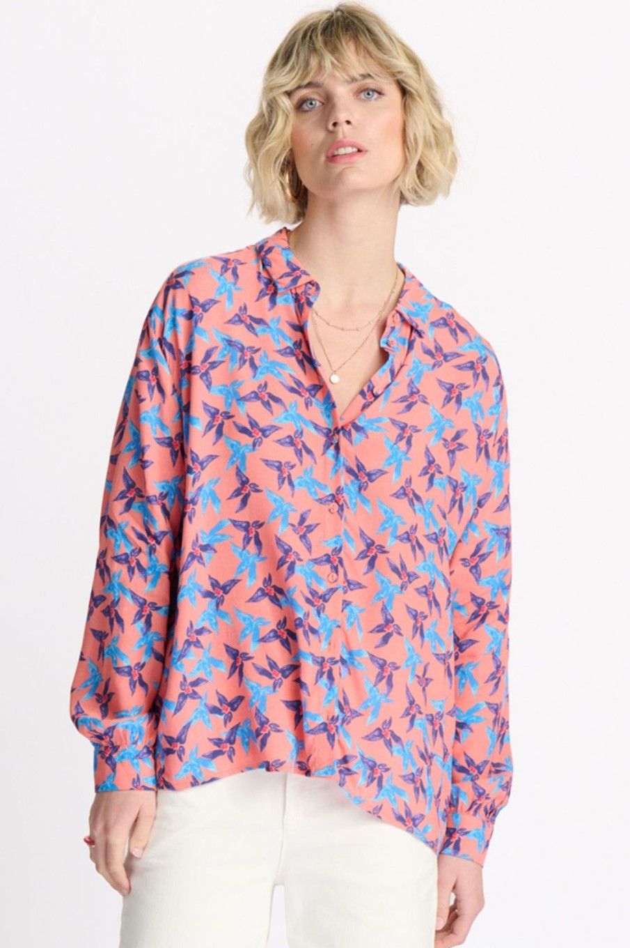 Tops Pom | Milly Dancing Flowers Blouse | Flowers