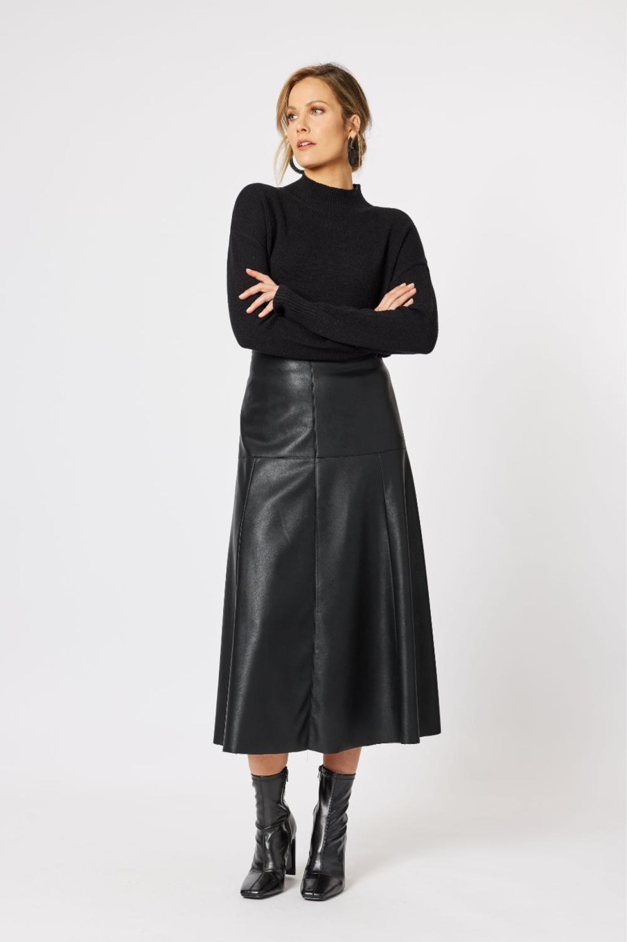 Bottoms Hammock u0026 Vine | Brooke Vegan Leather Skirt | Black