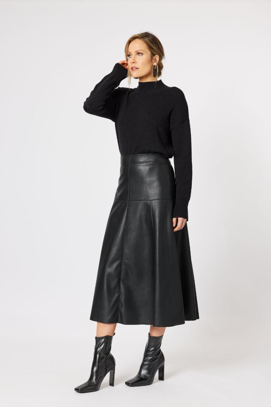 Bottoms Hammock u0026 Vine | Brooke Vegan Leather Skirt | Black