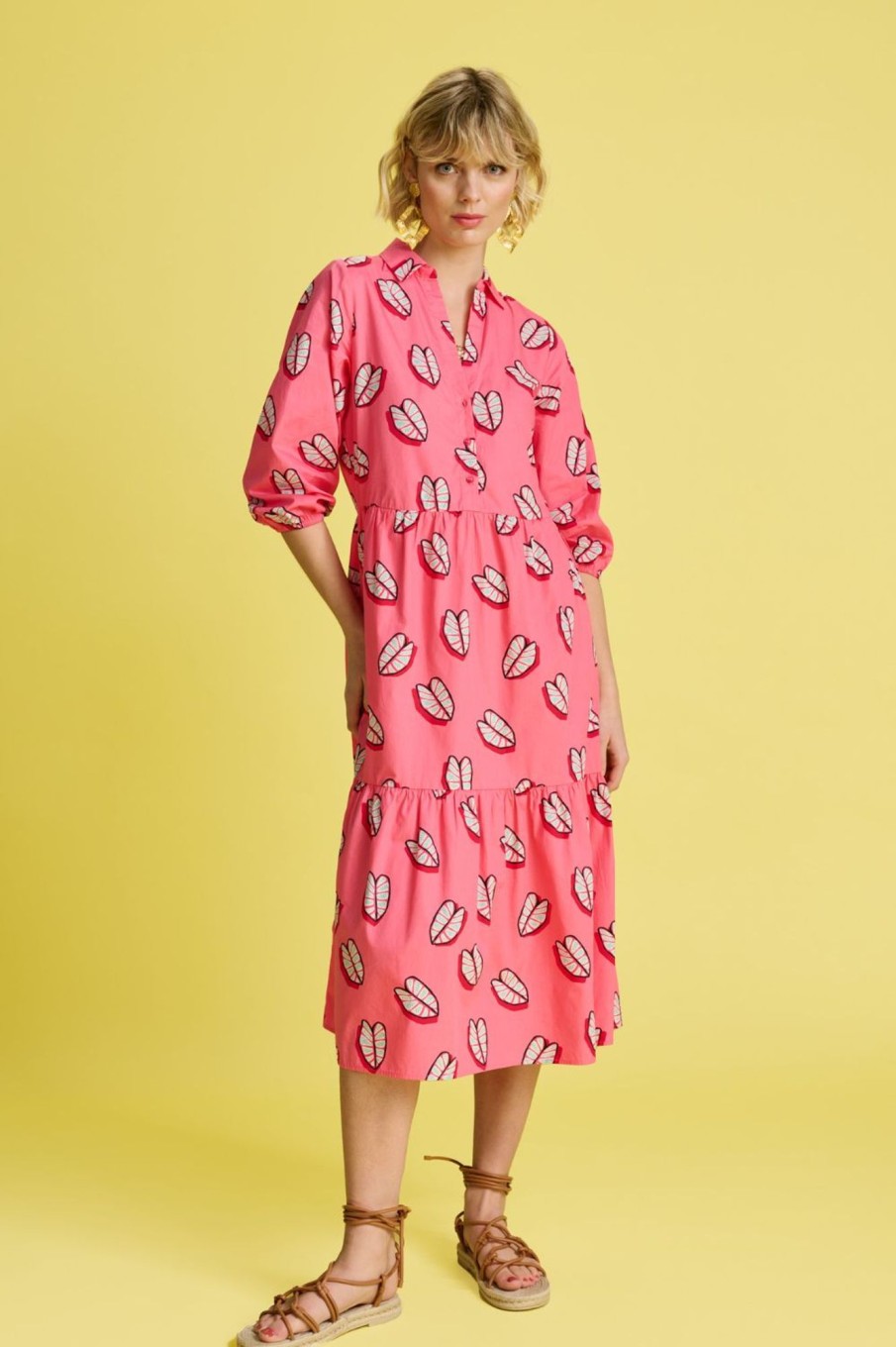 Dresses Pom | Leaf It Dress | Pink