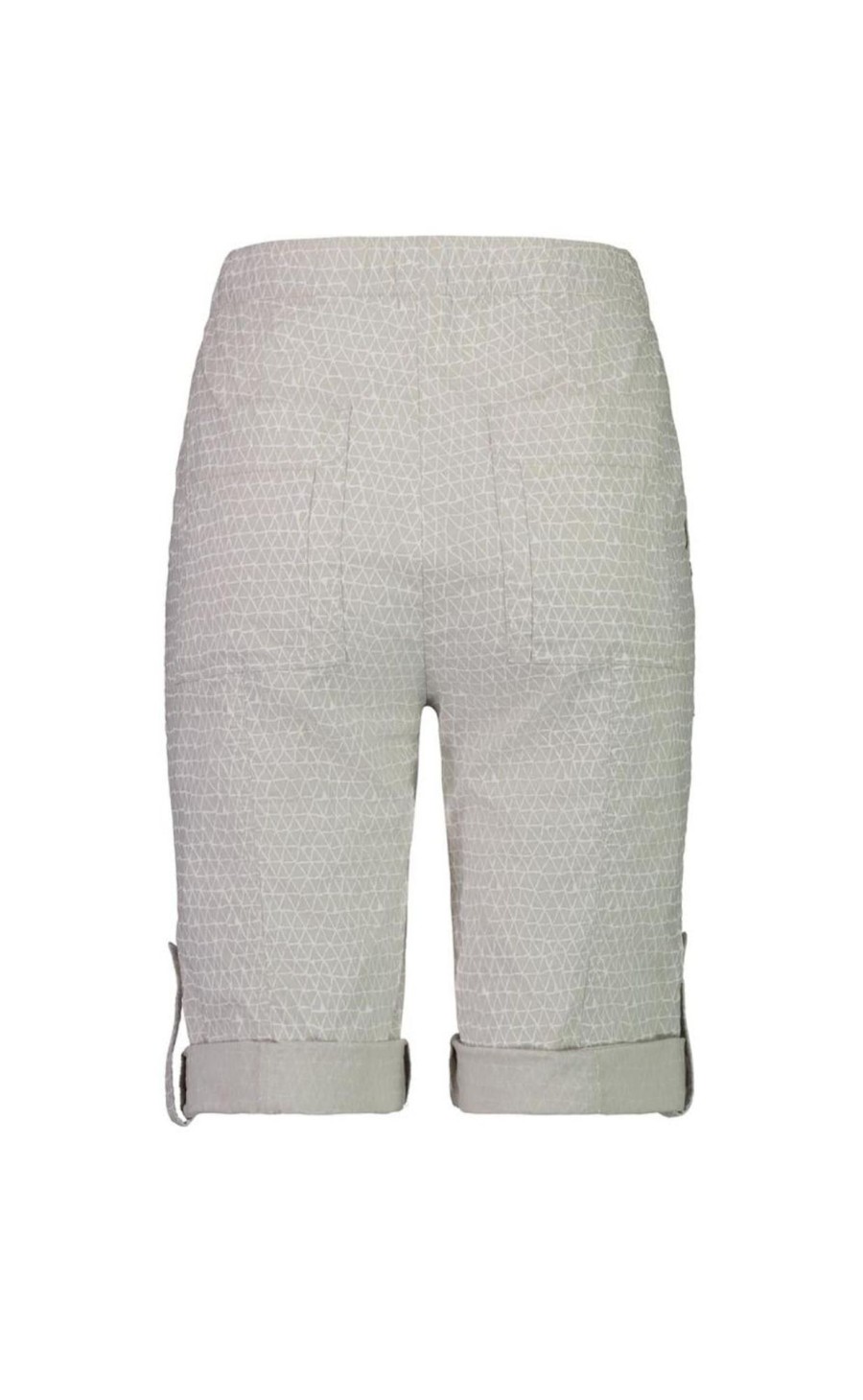 Bottoms Verge | Acrobat Weave Rolled Short | Pumice/White