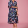 Dresses Loobie's Story | Fleur Presse Dress | Indigo Multi