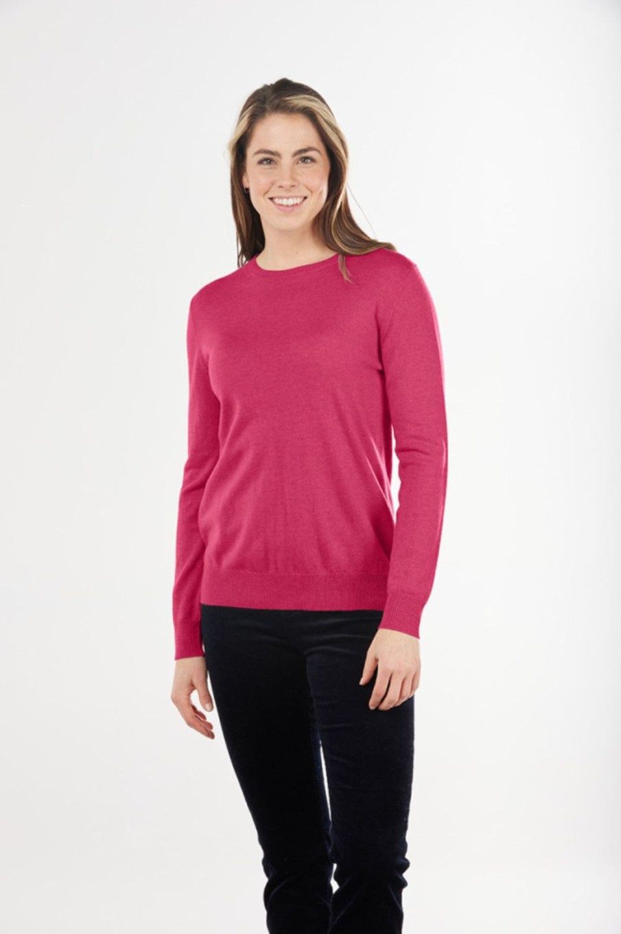 Tops Bridge u0026 Lord | Essential Crew Neck Pullover | Rose