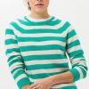 Tops Brax | Lesley Stripe Pullover | Cool Jade