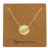 Accessories Fabienne | Neck Mints Plain Disc Necklace | Gold