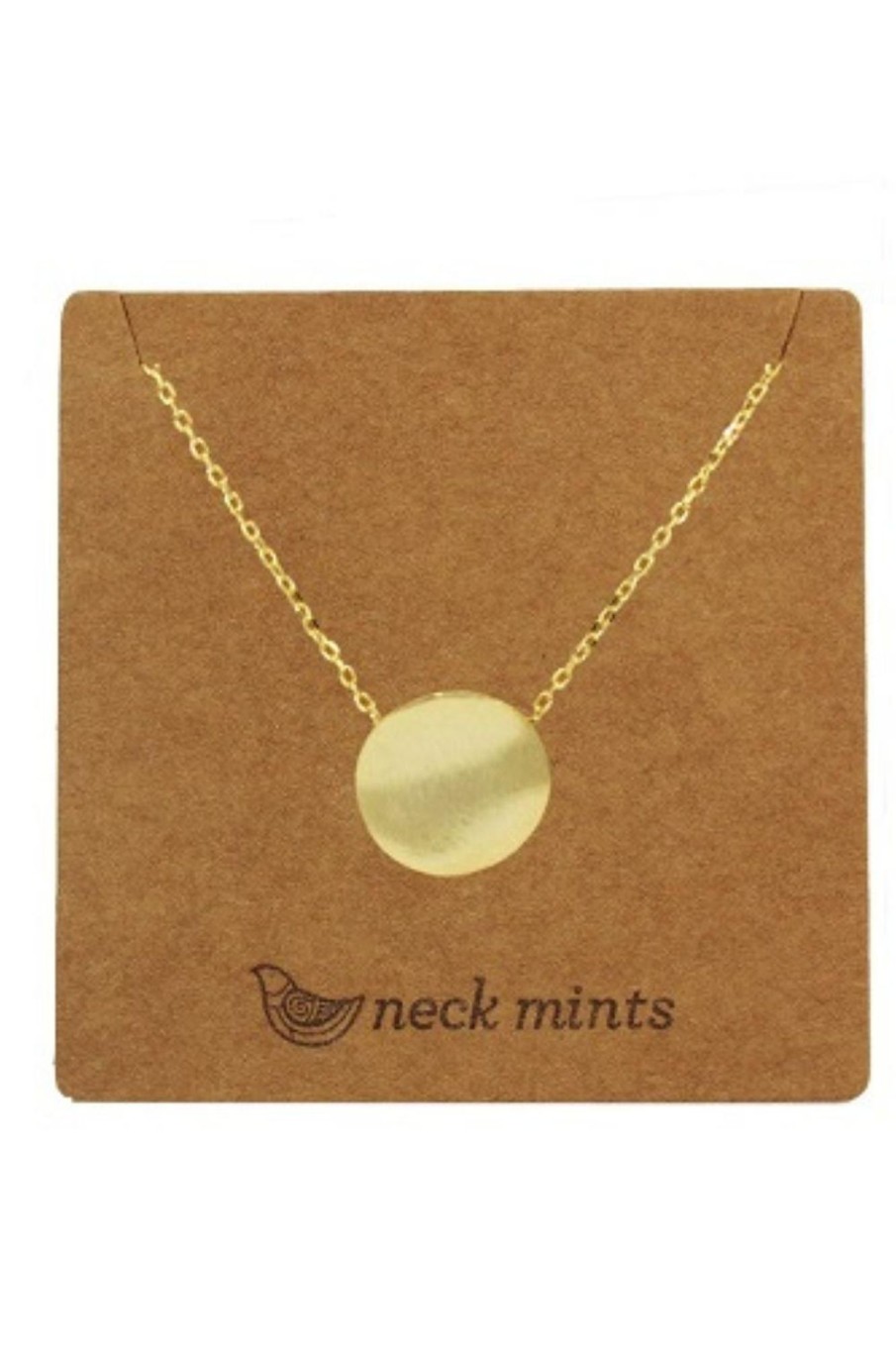 Accessories Fabienne | Neck Mints Plain Disc Necklace | Gold