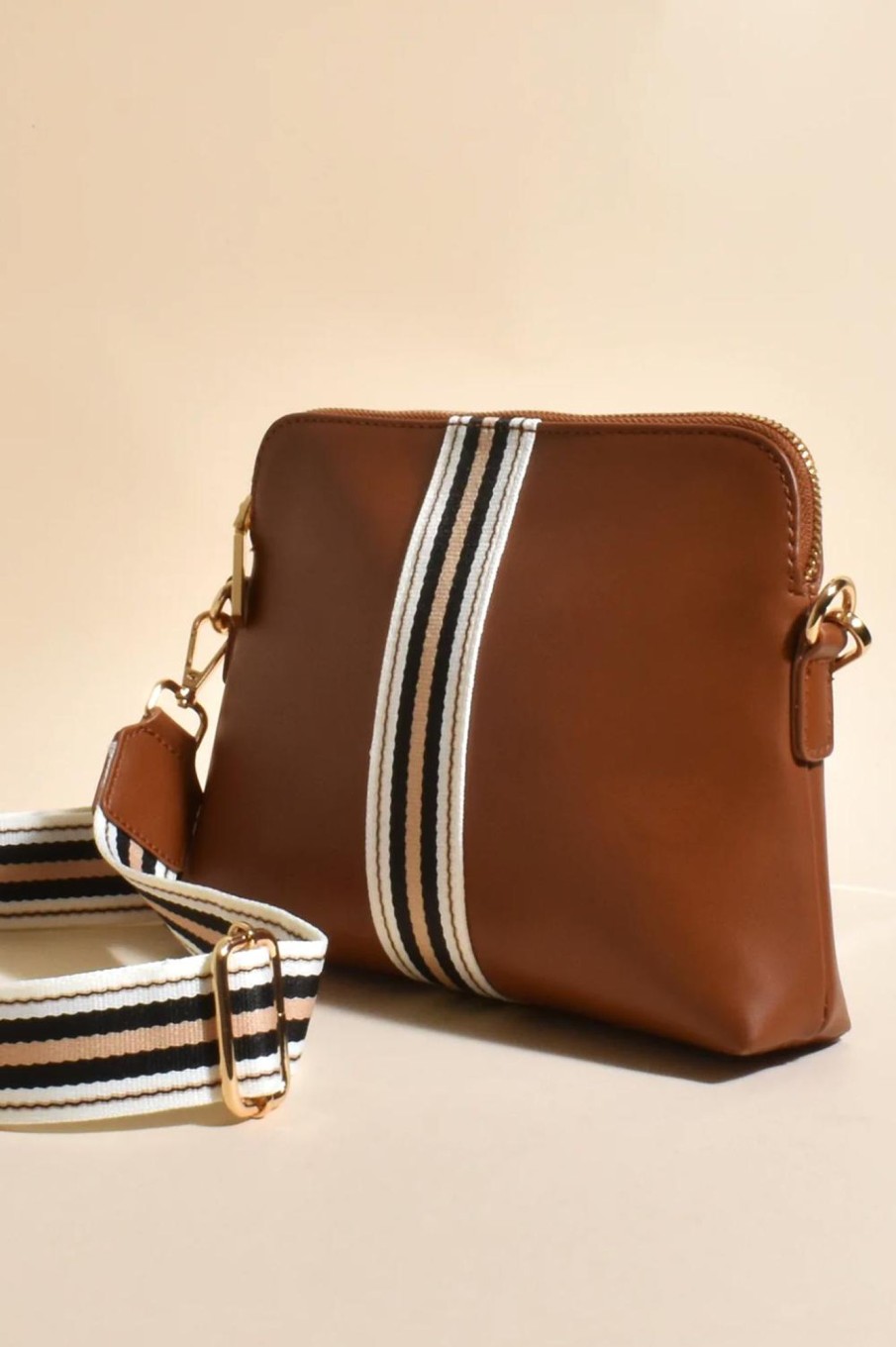 Accessories Fashion Express | Palmer Vegan Leather Cross Body Bag | Tan