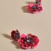 Accessories Adorne | Sequin Floral Event Earrings | Pink/Red