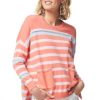 Tops LD+Co | Whipstitch Trim Jumper | Coral