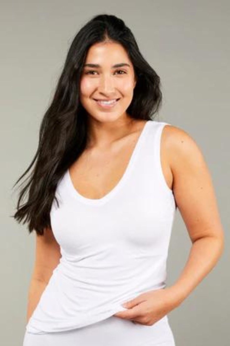 Tops Tani | Tank V Neck | White