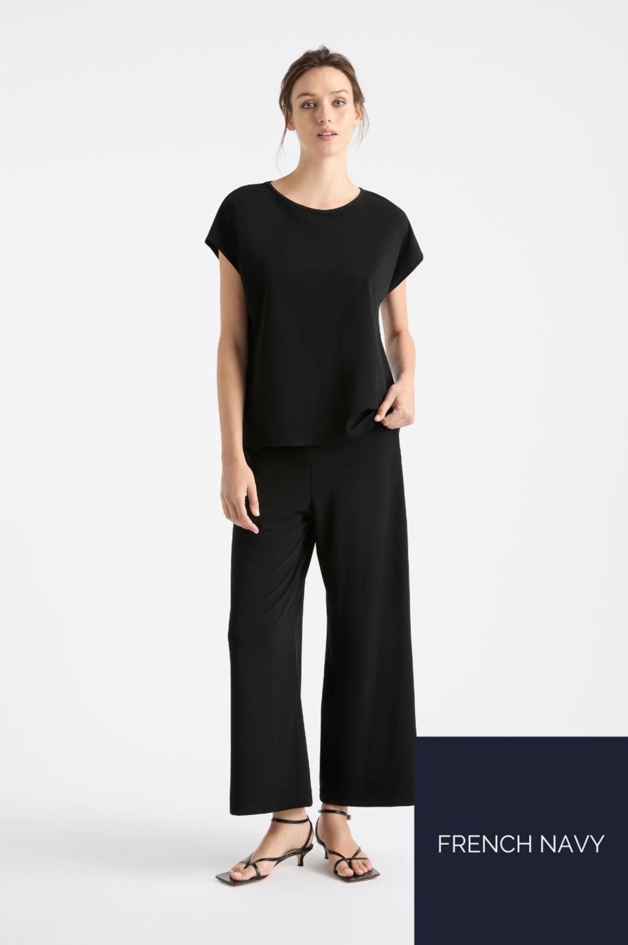 Bottoms Mela Purdie | Crop Palazzo Pant | French Navy