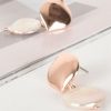 Accessories Adorne | Button Top Pearl Drop Earrings | Rosegold